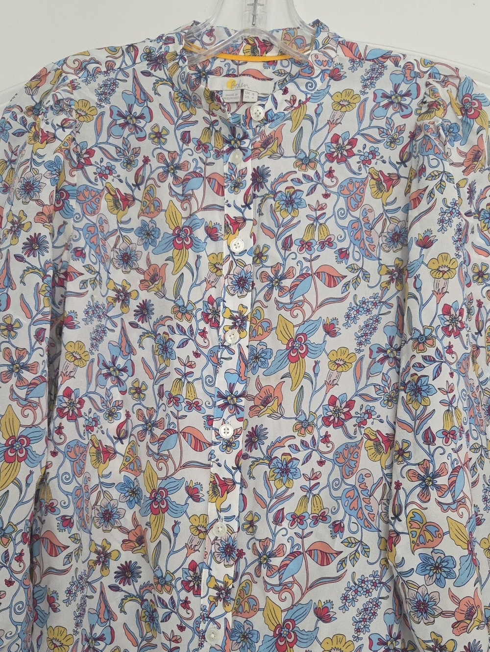 🇬🇧Beautiful 100% Silk Floral Blouse By Boden In Excellent Condition!